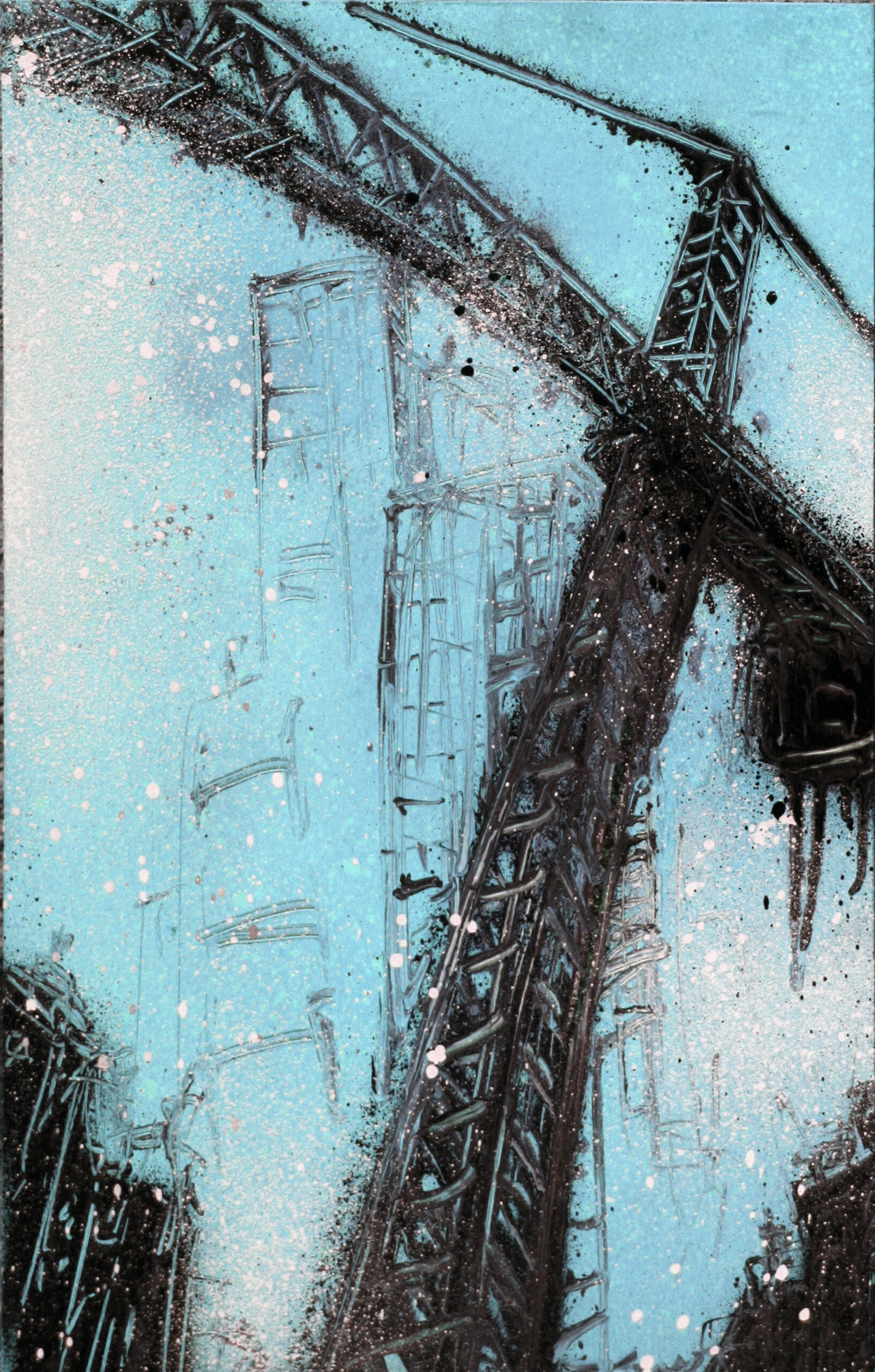 "celestial Idol " - Artistinct - This is Art The “crane” is indispensable for the rapid completion of grandiose projects, symbolizing constant human evolution in the construction industry.